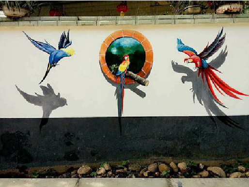 随县视觉错位-3D墙绘设计