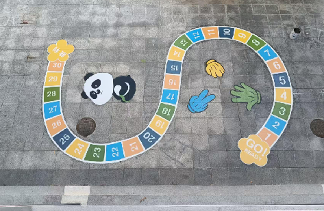 随县地面游戏彩绘