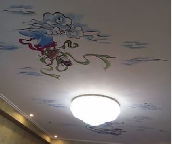 随县如何快速绘制天花板上的手绘墙？